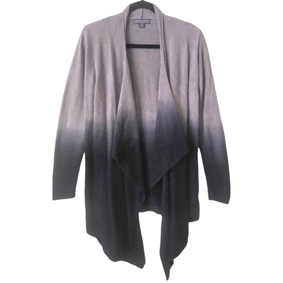 Barefoot Dreams Womens Calypso Grey Ombre Bamboo Chic Lite Knit Open Cardigan SM - Picture 2 of 8